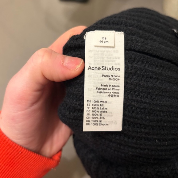 Acne Studios Black Knit Beanie - Picture 5 of 5